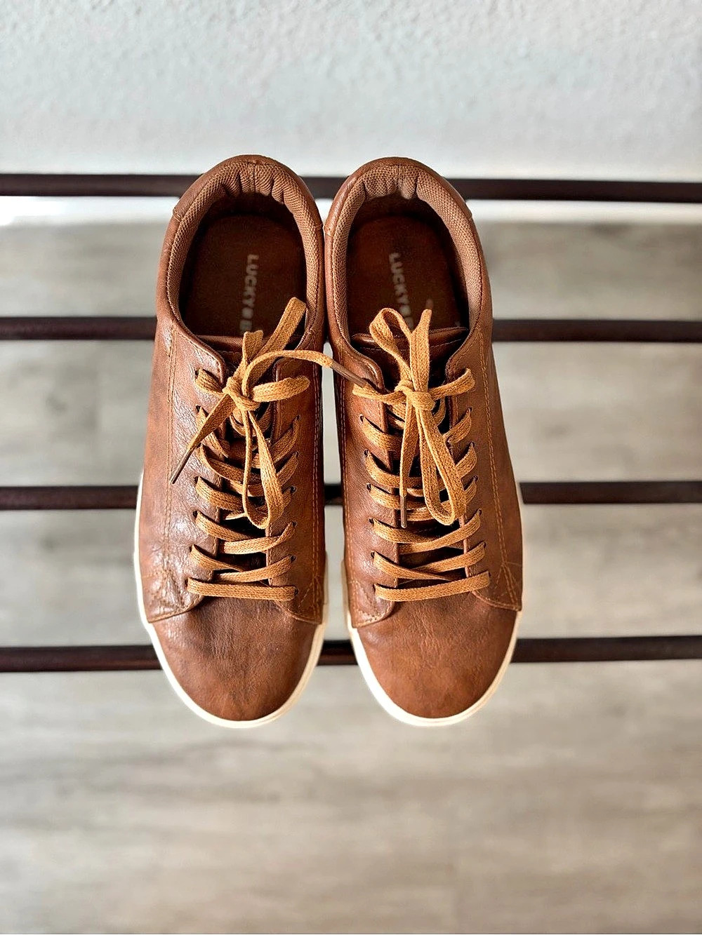 Lucky Brand Brown & White Sneakers